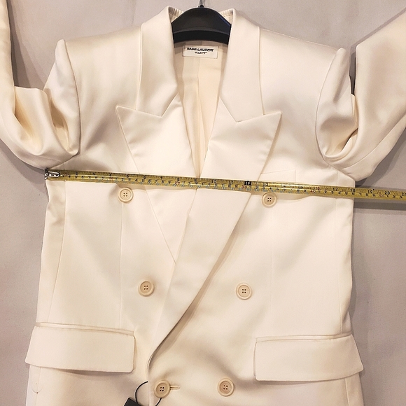 *HOLIDAY FINAL PRICE DROP* NWT$4,590 Saint Laurent Silk Satin Blazer Jacket Sz 8 - Picture 8 of 16